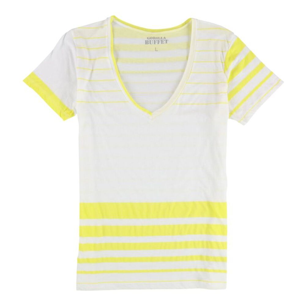 Gorilla Buffet Womens Fading Stripes Basic T-Shirt, NWT